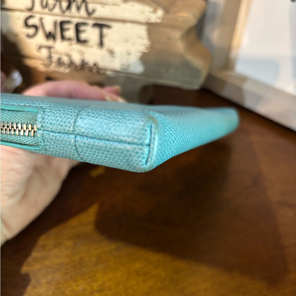 Tiffany and Co blue leather Long zippy Wallet - Picture 3 of 9